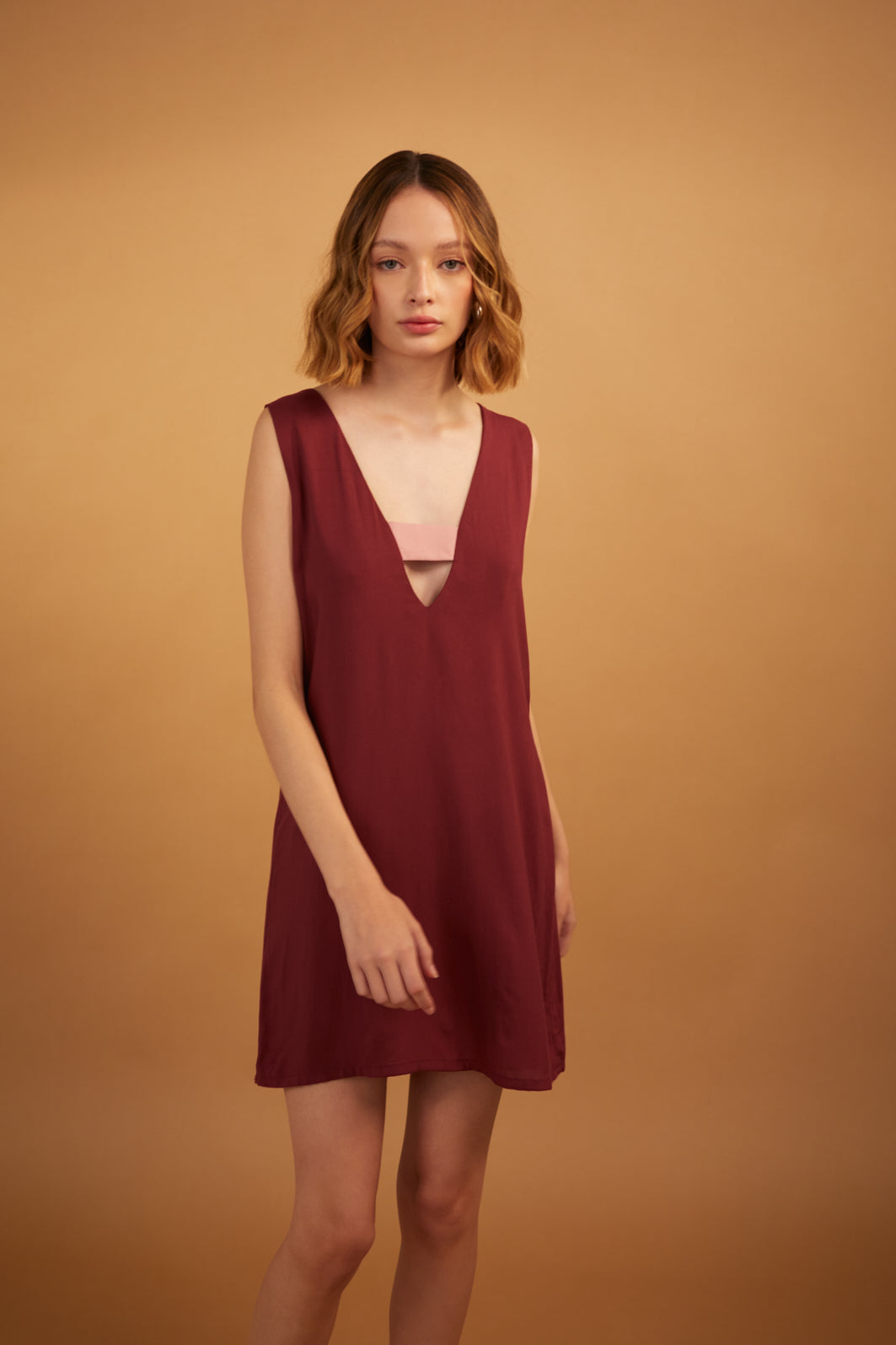 VESTIDO SONORA BURGUNDY